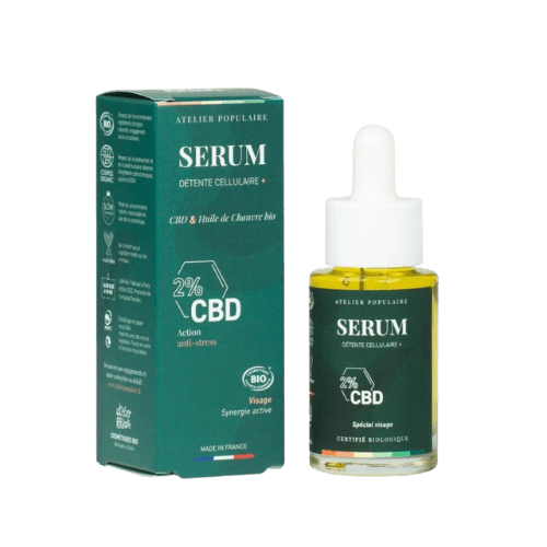 Sérum CBD visage Détentes Cellulaire 30ml L'atelier Populaire 3