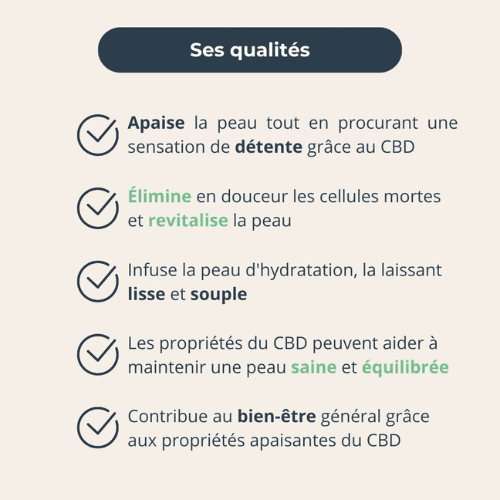 Soins Exfoliant CBD Détente cellulaires l'Atelier Populaire 90g 2