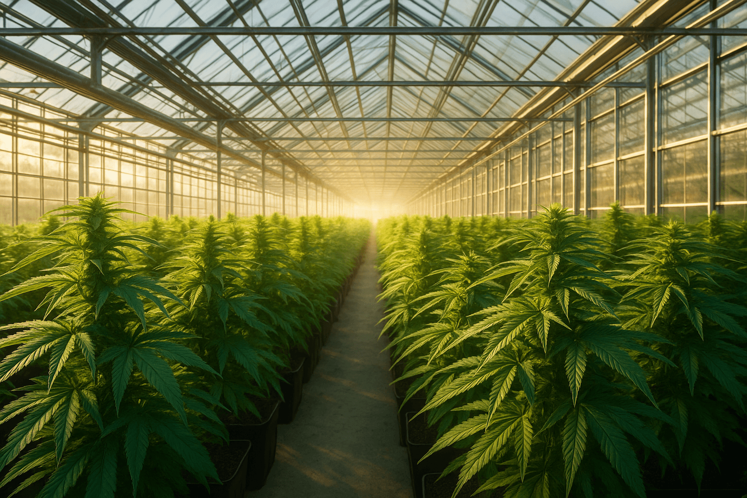 La culture Glasshouse du Cannabis